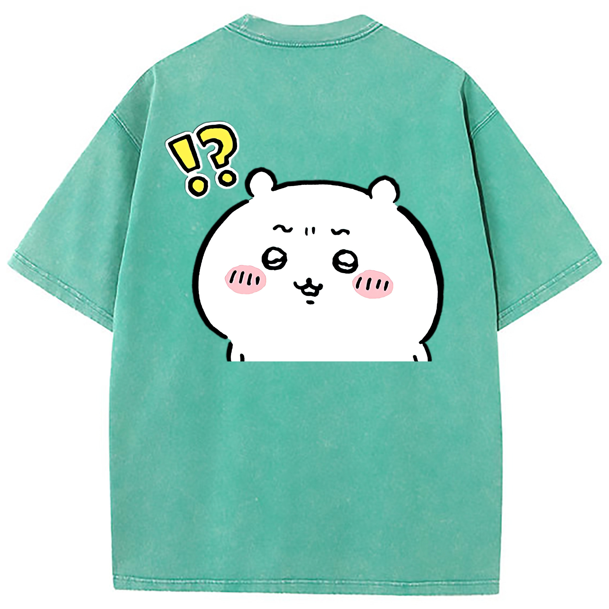 （画像用） ちいかわ ちいかわ Chii-kawa chiikawa 綿100% ヴィンテージ風 半袖Tシャツ（背面プリント）